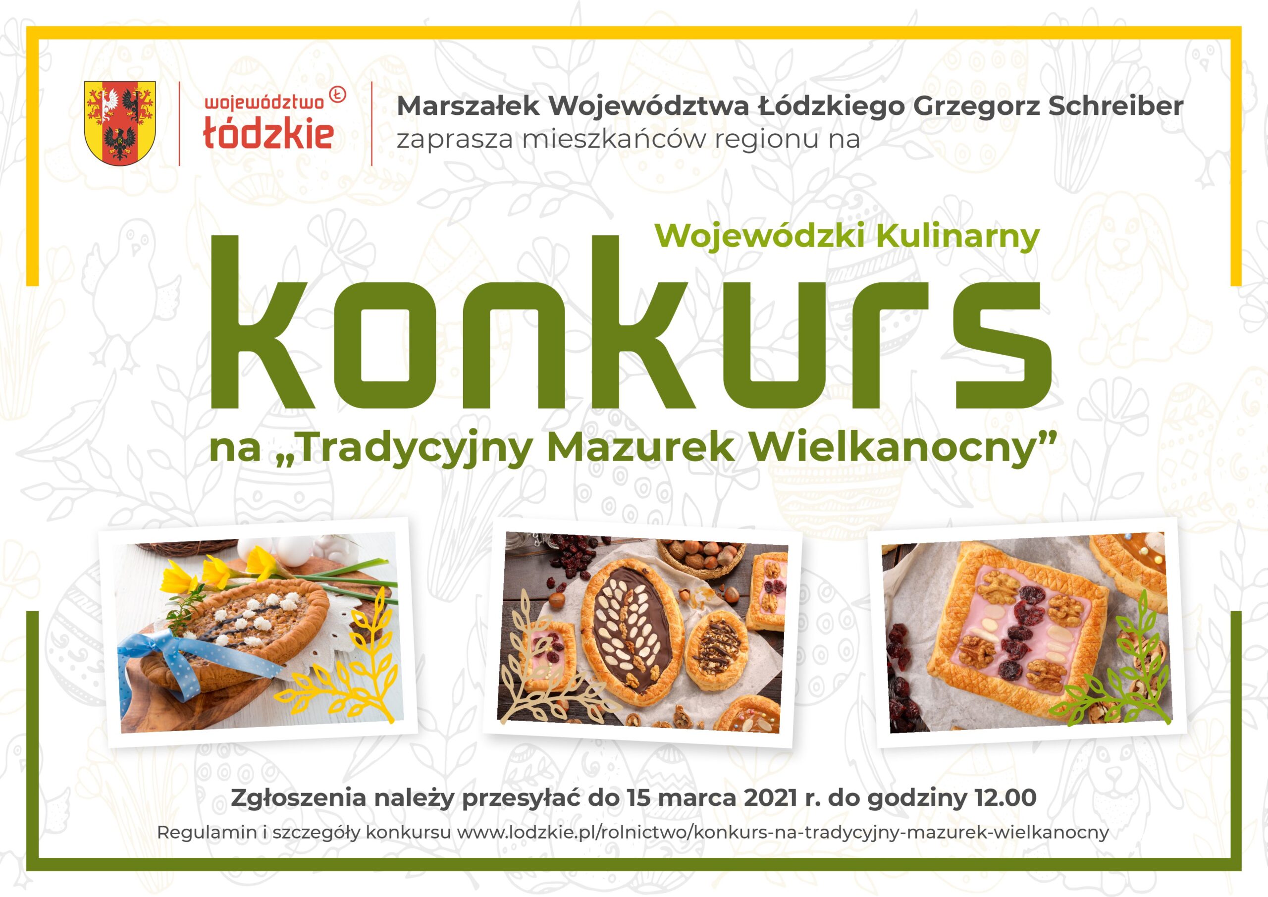 Plakat Wojewodzki Kulinarny Konkurs na Tradycyjny Mazurek Wielkanocny zaakceptowany scaled